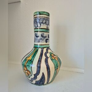Vintage Italian Pottery Vase 8" Tall Pisa Italy